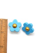 Golden Flower Ceramic Studs